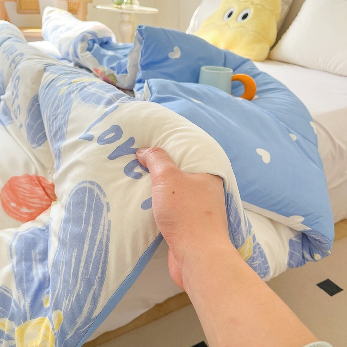 91家纺网 家纺一手货源 找家纺 百花王2025新款原棉大豆被被子被芯 唯美兰