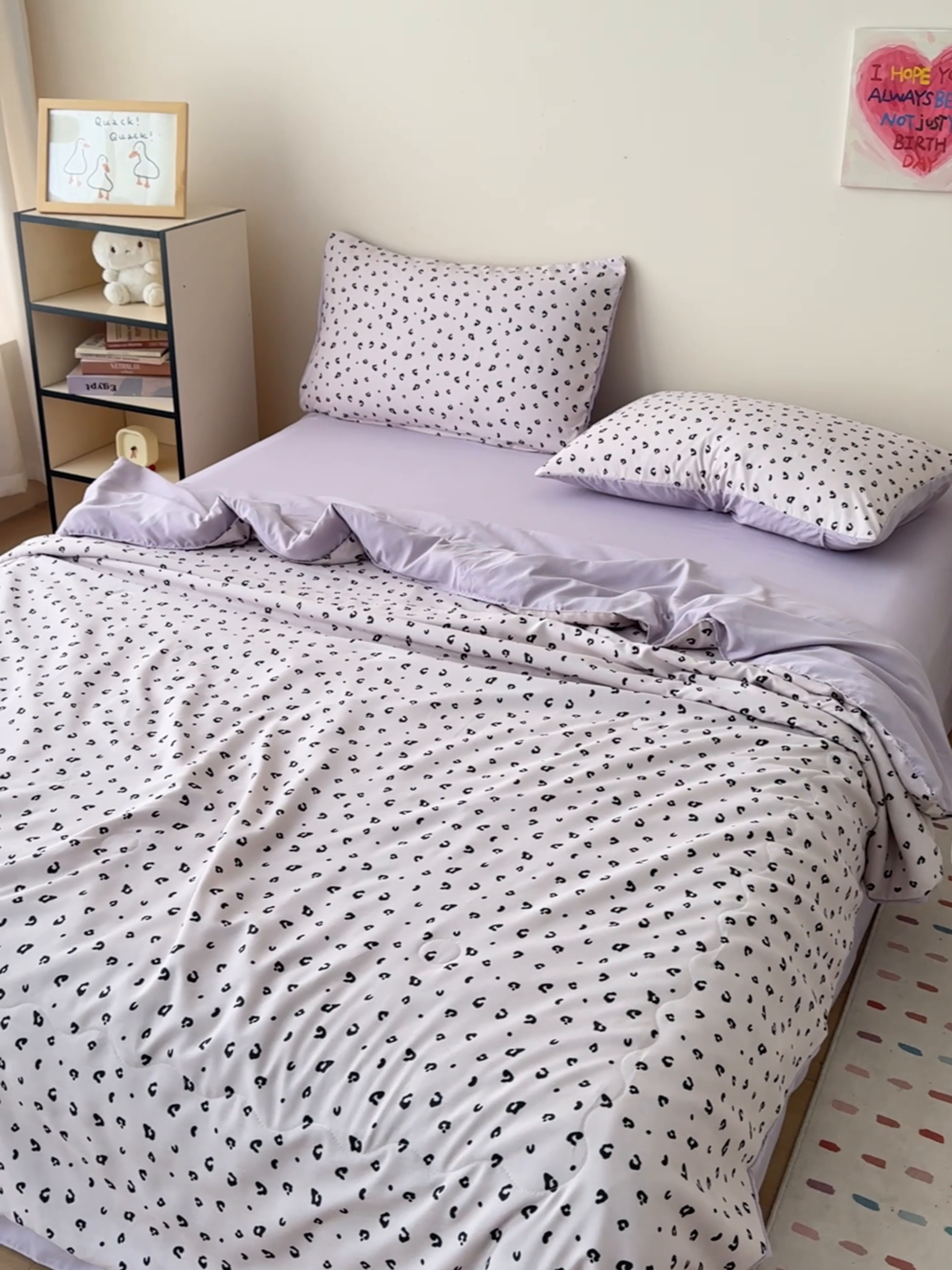 91家纺网 家纺一手货源 找家纺 南北家居 2025新款针织棉双层纱夏被四件套 紫纱绮梦