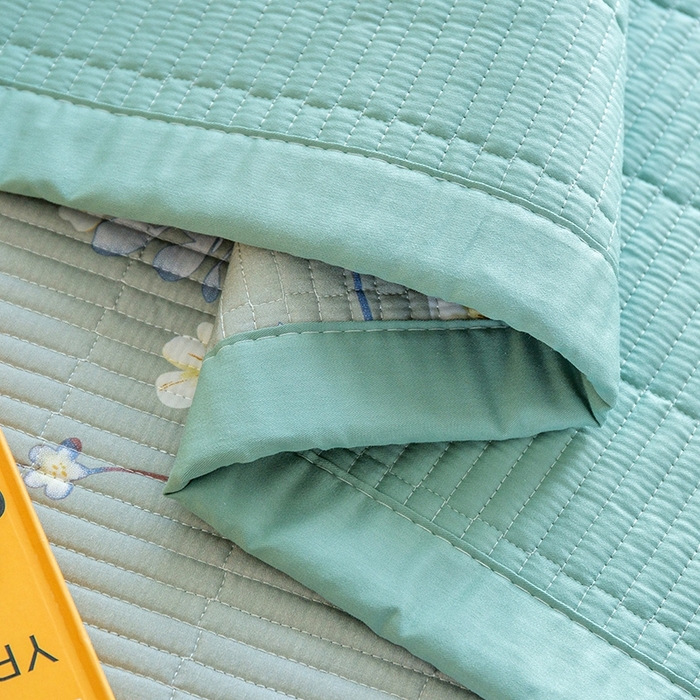 91家纺网 家纺一手货源 找家纺 晨晨家纺2025新款双面全棉夏被四件套 青棠