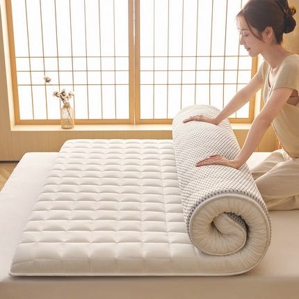 锦丝钰床垫 2025新款色织水洗棉棉花床垫 白色