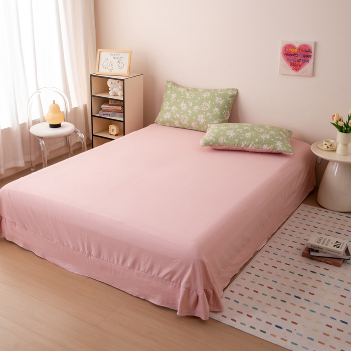 91家纺网 家纺一手货源 找家纺 南北家居 2025新款针织棉双层纱夏被四件套 雏菊低语