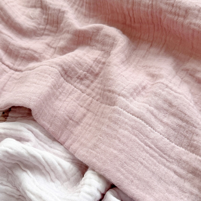 91家纺网 家纺一手货源 找家纺 BOSS 2025新款全棉纯棉皱皱纱儿童盖毯夏被  幼儿园夏被夏凉被空调被 桃桃兔