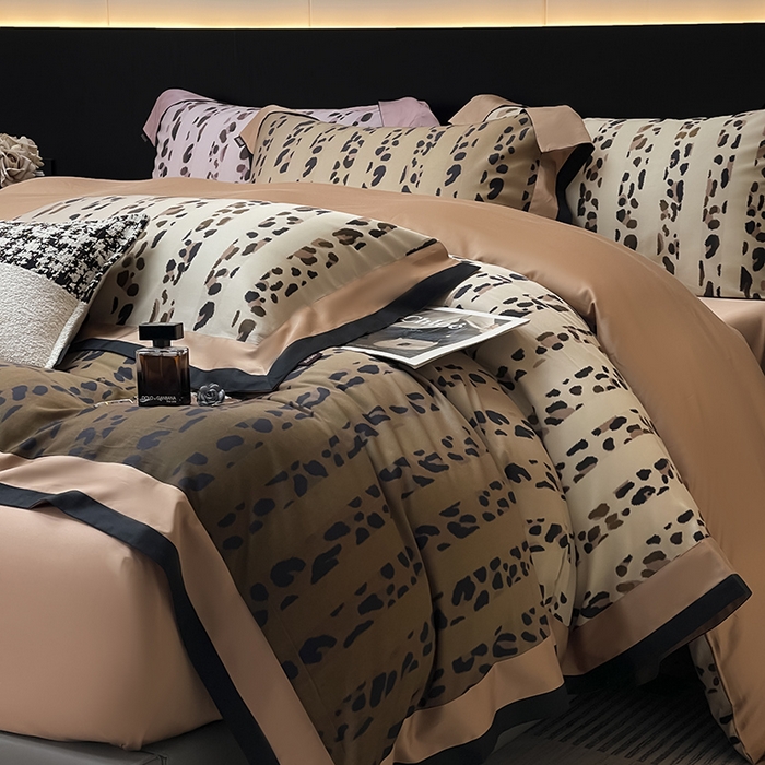 91家纺网 家纺一手货源 找家纺 爱妮菲2025新款高端轻奢A类母婴级天丝棉印花四件套纯棉全棉高端夏季丝滑裸睡长绒棉被套真丝床上用品   伊素