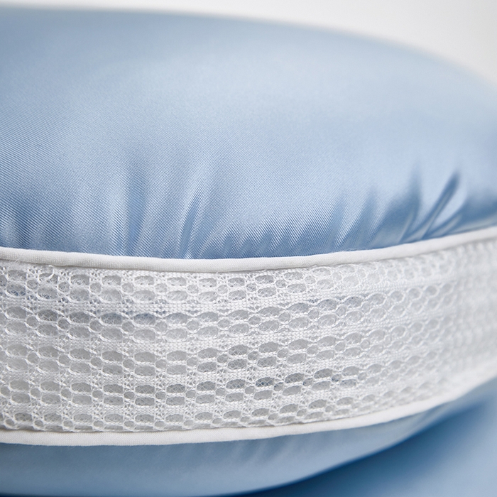 91家纺网 家纺一手货源 找家纺 （总）昕科 2025新款丝光绵豆枕-异型护颈椭圆枕头羽丝棉成人颈椎枕芯