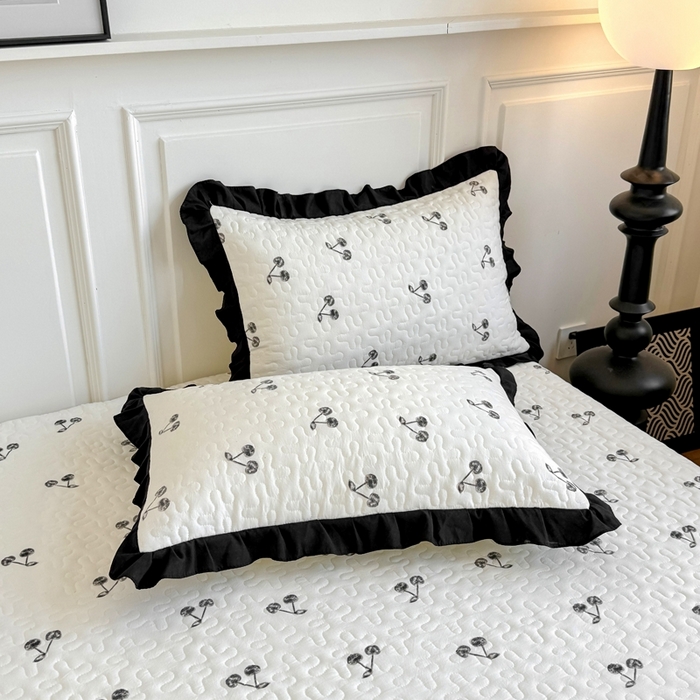 91家纺网 家纺一手货源 找家纺 绣女坊 2025新款夏被款床盖四件套 樱桃