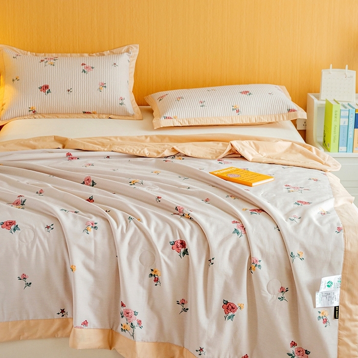 91家纺网 家纺一手货源 找家纺 晨晨家纺2025新款双面全棉夏被四件套 蝶恋花