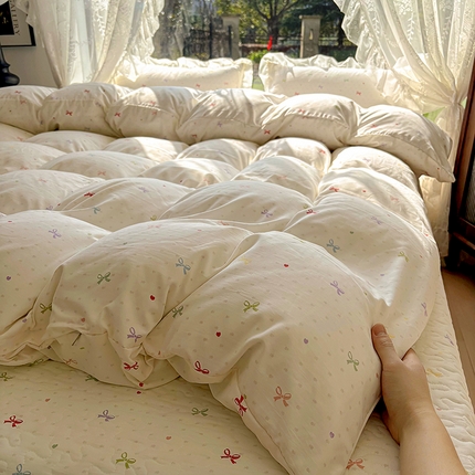 91家纺网 家纺一手货源 找家纺 （总）韩秀家纺 单被套被单超柔糯糯水洗棉被套针织双层纱被套