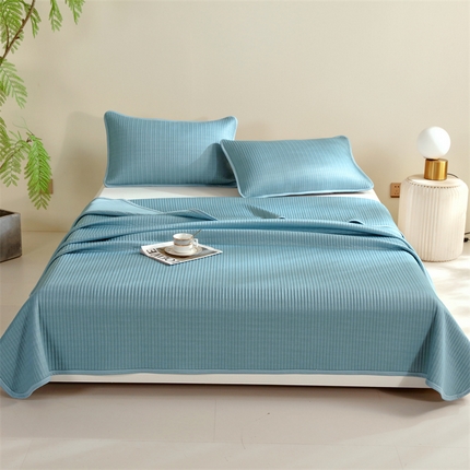 91家纺网 家纺一手货源 找家纺 制梦家纺 2025新款凉感针织夏被 宾利蓝