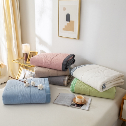 恋人优选 2025新款A类全棉色织水洗棉棉花夏被背芯 组合