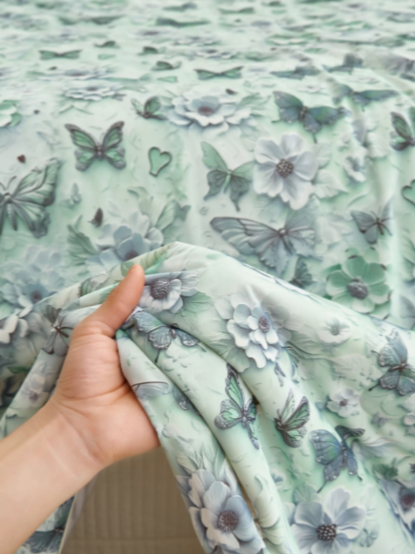 91家纺网 家纺一手货源 找家纺 子由家居 2025新款5D凉感大豆夏被 5D-蝴蝶纷飞