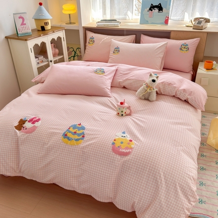 如意朵2025新款全棉毛巾绣四件套 小甜品