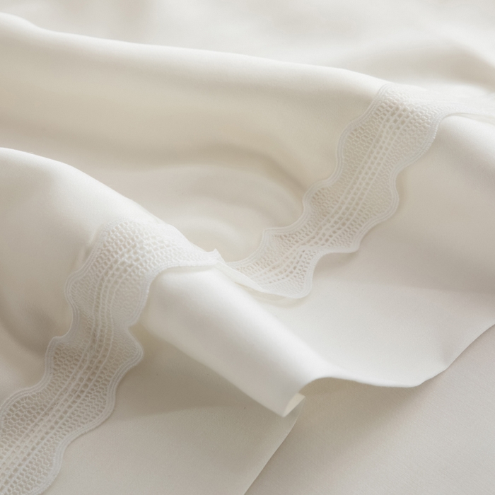 91家纺网 家纺一手货源 找家纺 桂雅居2025新款80支进口莱赛尔双丝夏被-达芙妮 象牙白