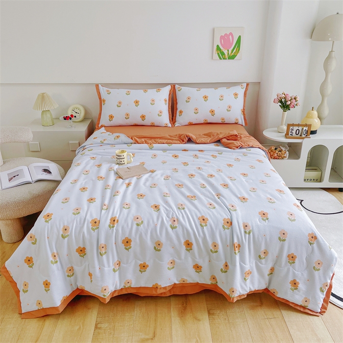 91家纺网 家纺一手货源 找家纺 南北家居 2025新款亲肤泡泡棉提花夏被 晓春