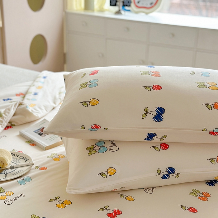 91家纺网 家纺一手货源 找家纺 麦伦家居 2025新款云柔针织棉大豆夏凉被 樱桃画