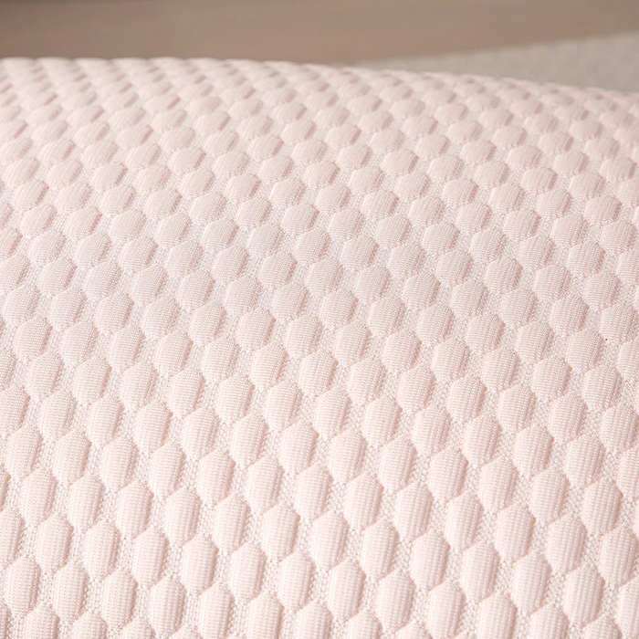 91家纺网 家纺一手货源 找家纺 亦帆枕芯  2025新款夏季凉感豆豆冰丝枕透气网边立体枕头枕芯 粉色高枕一对