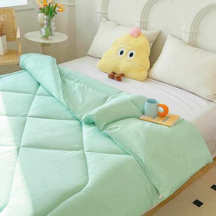 91家纺网 家纺一手货源 找家纺 百花王2025新款原棉大豆被被子被芯 墨绿色