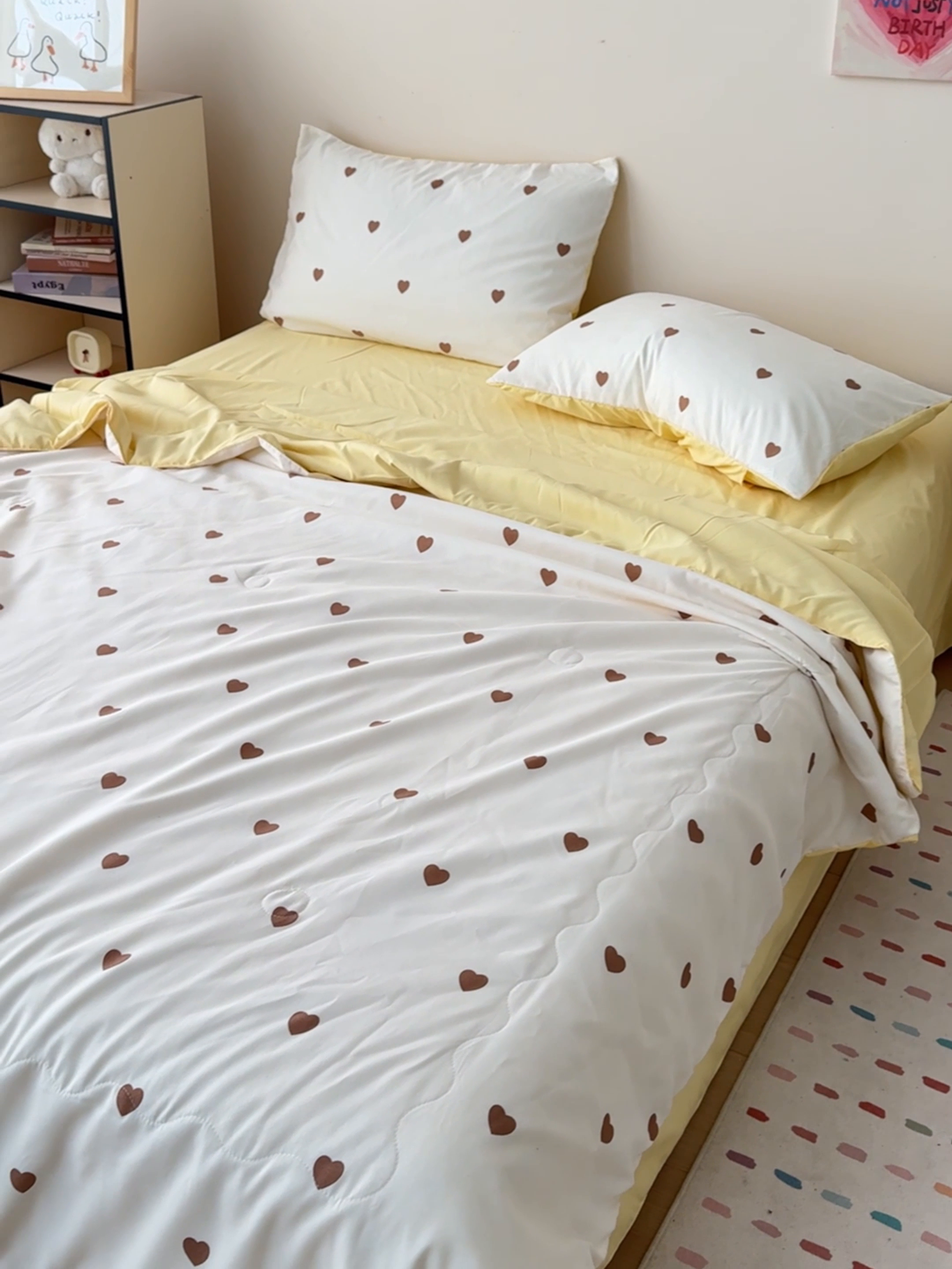 91家纺网 家纺一手货源 找家纺 南北家居 2025新款针织棉双层纱夏被四件套 钟意