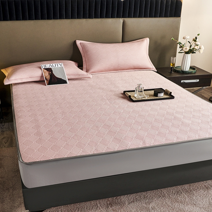 91家纺网 家纺一手货源 找家纺 桂雅居 2025新款高科技冷凝高分子超速凉感软席三件套 樱花粉