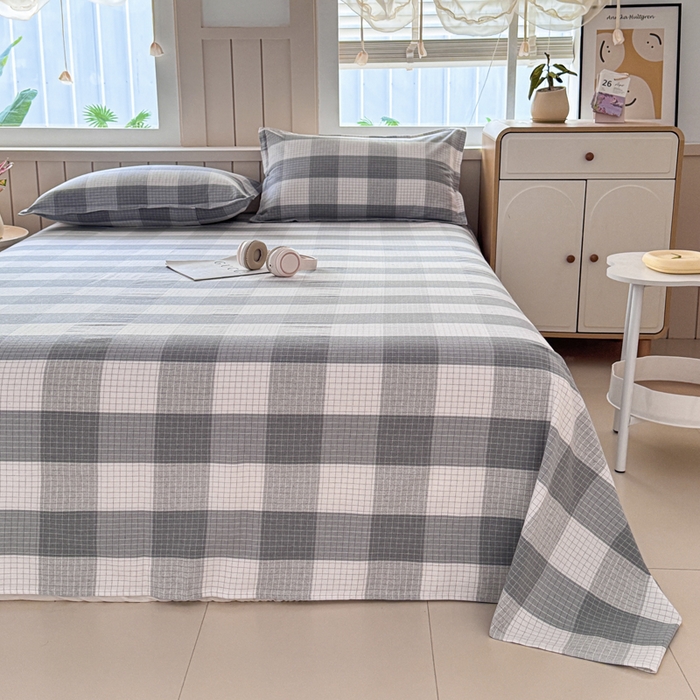 91家纺网 家纺一手货源 找家纺 金泰莱 2025新款色织老粗布四件套全棉四件套纯棉四件套 北柒