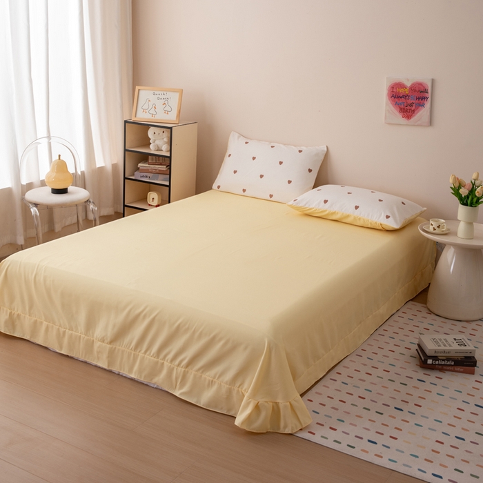 91家纺网 家纺一手货源 找家纺 南北家居 2025新款针织棉双层纱夏被四件套 钟意