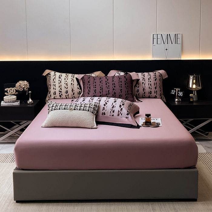 91家纺网 家纺一手货源 找家纺 爱妮菲2025新款高端轻奢A类母婴级天丝棉印花四件套纯棉全棉高端夏季丝滑裸睡长绒棉被套真丝床上用品   雨棠