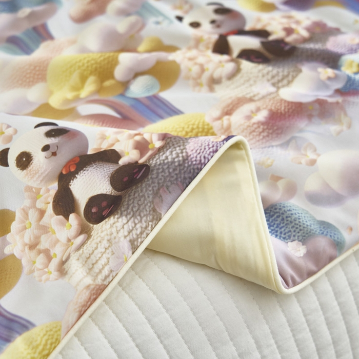 91家纺网 家纺一手货源 找家纺 子由家居 2025新款5D凉感大豆夏被 5D-彩虹熊猫