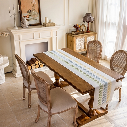 （总）大梧纺织2025新款防棉麻桌旗-秋穗彩穗