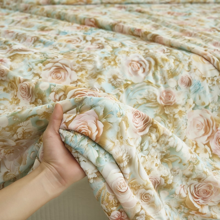 91家纺网 家纺一手货源 找家纺 子由家居 2025新款5D凉感大豆夏被 5D-玫瑰绿