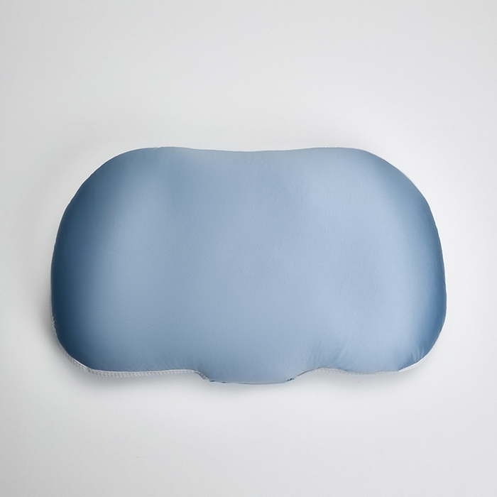 91家纺网 家纺一手货源 找家纺 昕科 2025新款丝光绵豆枕-异型护颈椭圆枕头羽丝棉成人颈椎枕芯 丝光绵豆枕-蓝色