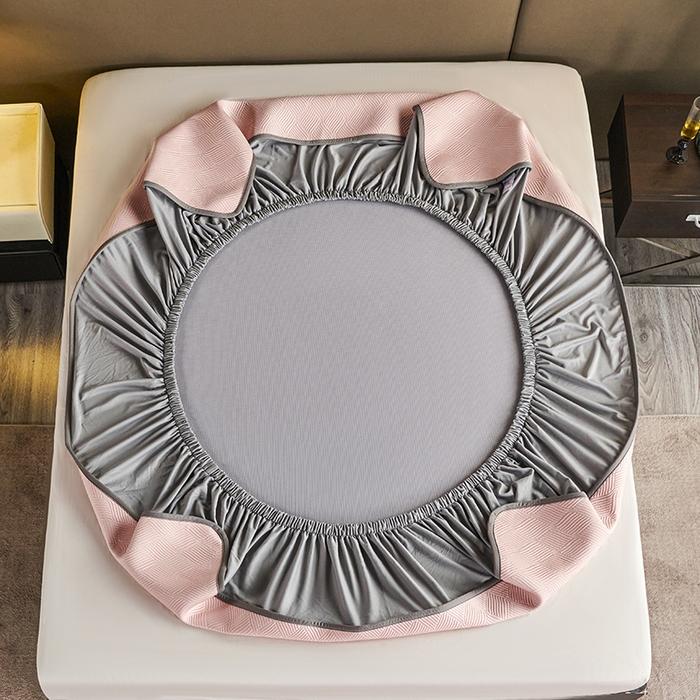 91家纺网 家纺一手货源 找家纺 桂雅居 2025新款高科技冷凝高分子超速凉感软席三件套 樱花粉