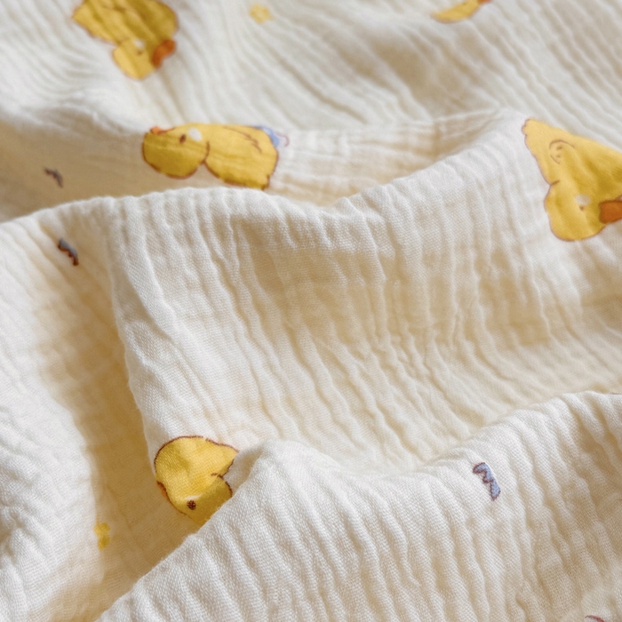 91家纺网 家纺一手货源 找家纺 （总）BOSS 2025新款全棉皱皱纱双层纱儿童盖毯夏被  幼儿园夏被午睡毯夏凉被空调被