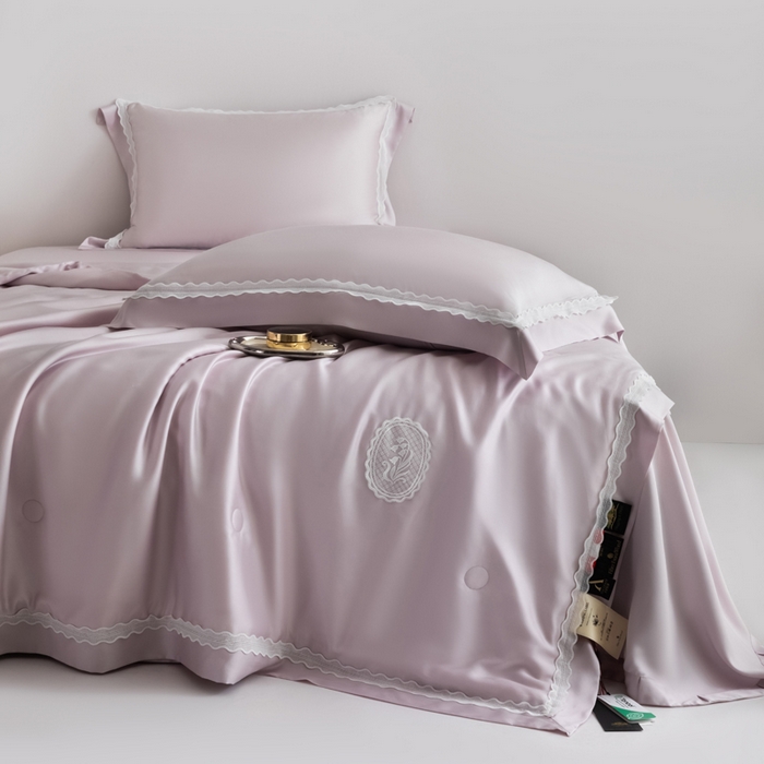 91家纺网 家纺一手货源 找家纺 桂雅居2025新款80支进口莱赛尔双丝夏被-达芙妮 香盈紫