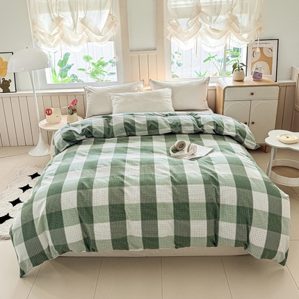 金泰莱 2025新款色织老粗布四件套全棉四件套纯棉四件套 言格