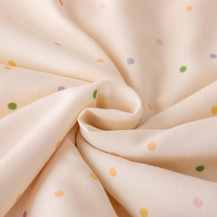 91家纺网 家纺一手货源 找家纺 南北家居 2025新款针织棉双层纱夏被四件套 晨露波点