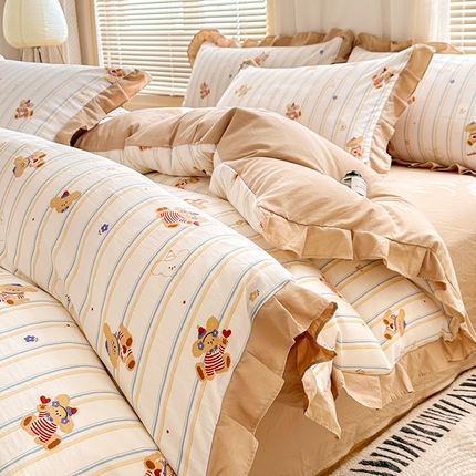 91家纺网 家纺一手货源 找家纺 （总）佳一家纺 2025新款亲肤水洗棉四件套系列