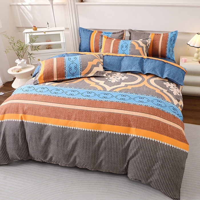 91家纺网 家纺一手货源 找家纺 北部居 2025新款加厚化纤四件套