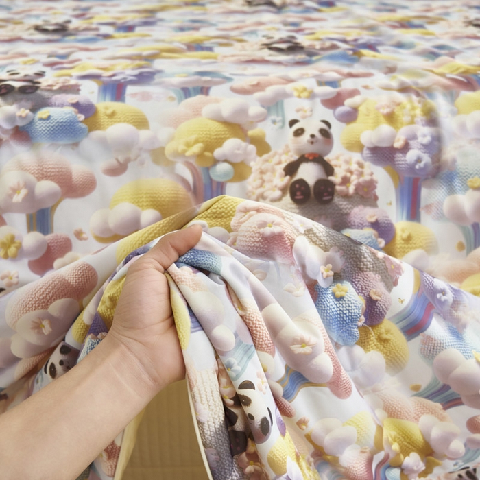 91家纺网 家纺一手货源 找家纺 子由家居 2025新款5D凉感大豆夏被 5D-彩虹熊猫