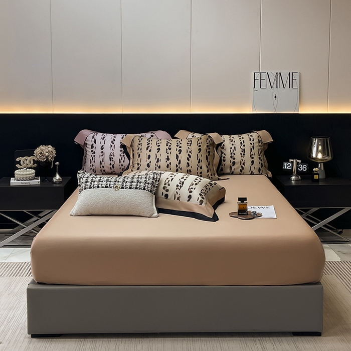 91家纺网 家纺一手货源 找家纺 爱妮菲2025新款高端轻奢A类母婴级天丝棉印花四件套纯棉全棉高端夏季丝滑裸睡长绒棉被套真丝床上用品   伊素