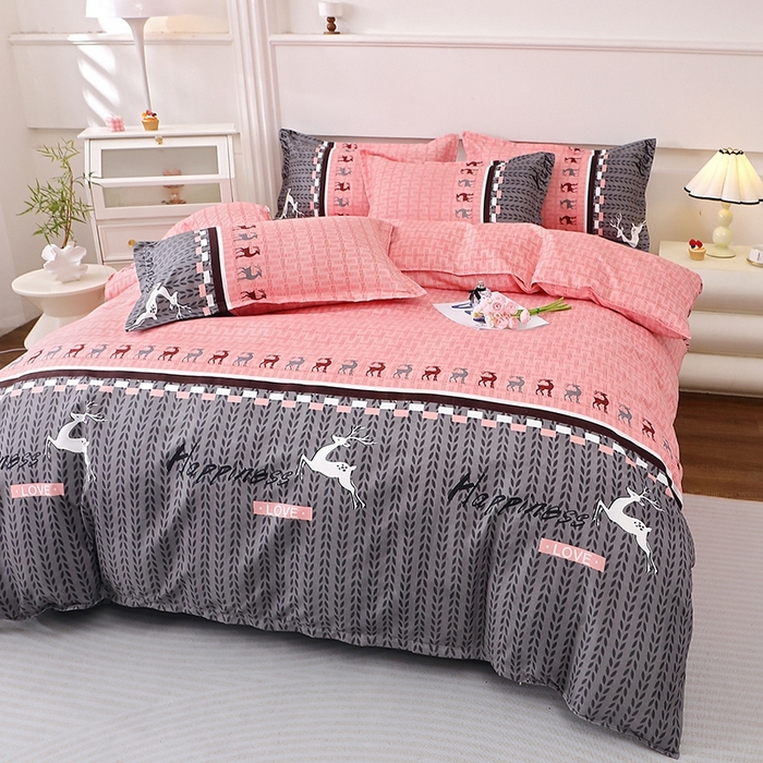 91家纺网 家纺一手货源 找家纺 北部居 2025新款加厚化纤四件套