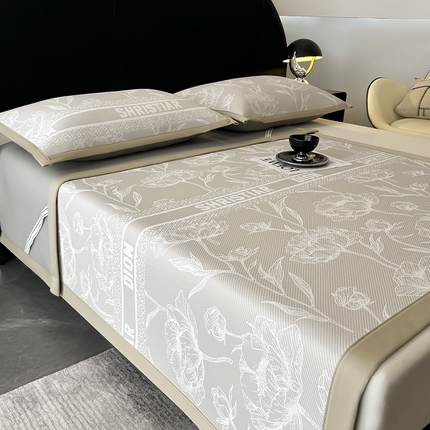 91家纺网 家纺一手货源 找家纺 （总）典曼家纺 2025春夏新款PE凉感提花床席床笠凉席席子