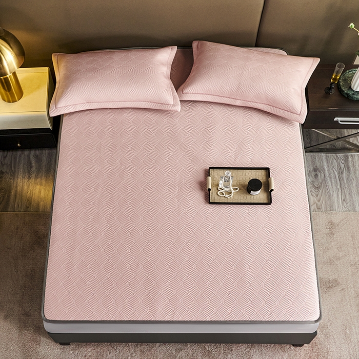 91家纺网 家纺一手货源 找家纺 桂雅居 2025新款高科技冷凝高分子超速凉感软席三件套 樱花粉