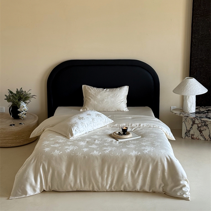 91家纺网 家纺一手货源 找家纺 FORTWO2025新款60支兰精天丝浮雕提花四件套		 仙本娜