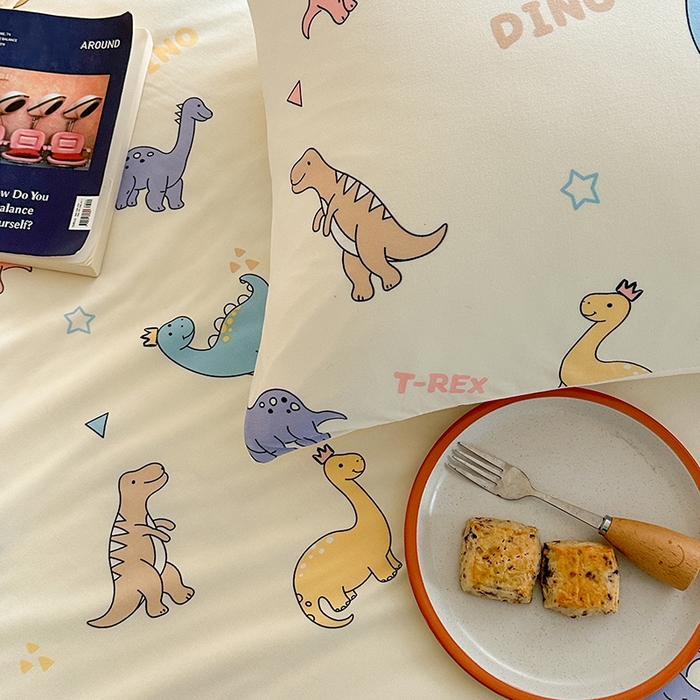 91家纺网 家纺一手货源 找家纺 麦伦家居 2025新款云柔针织棉大豆夏凉被 七彩恐龙