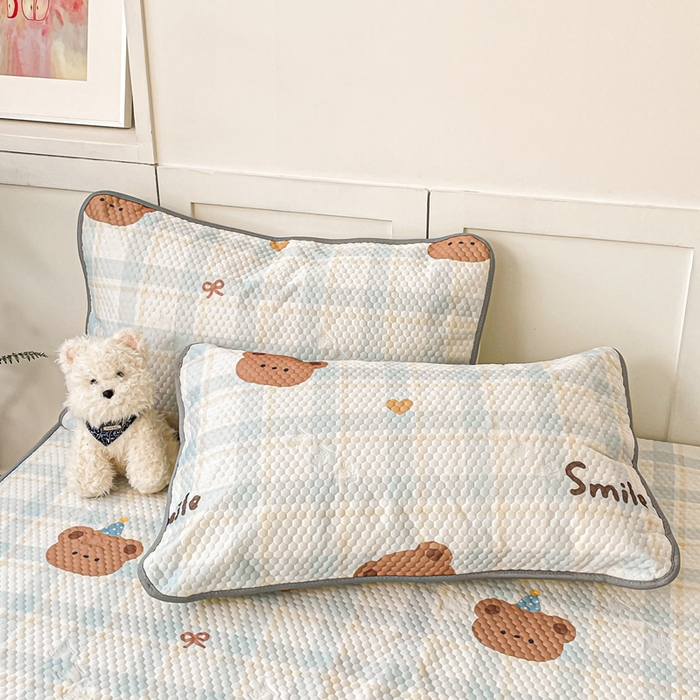 91家纺网 家纺一手货源 找家纺 川悦生活 2025新款大版冰豆豆凉豆豆凉席 格拉熊