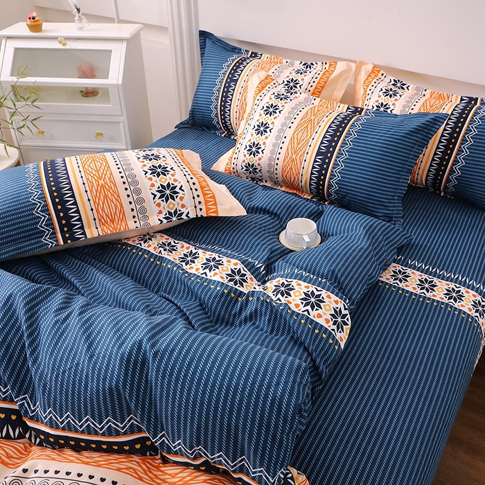 91家纺网 家纺一手货源 找家纺 北部居 2025新款加厚化纤四件套