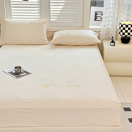 91家纺网 家纺一手货源 找家纺 （总）曼町家居 2025新款全棉华夫格床笠