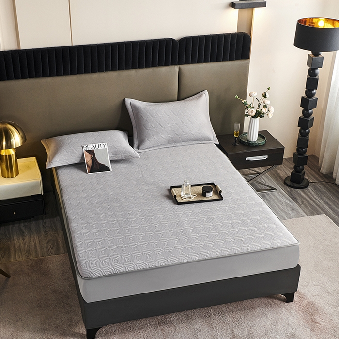 91家纺网 家纺一手货源 找家纺 桂雅居 2025新款高科技冷凝高分子超速凉感软席三件套 星空灰