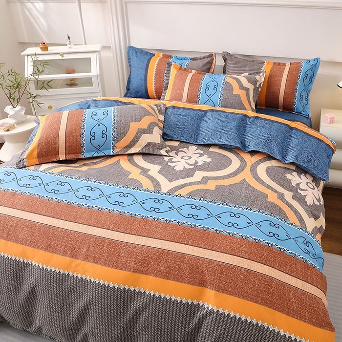 91家纺网 家纺一手货源 找家纺 北部居 2025新款加厚化纤四件套