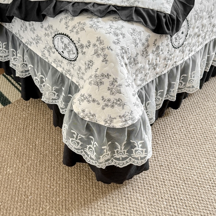 91家纺网 家纺一手货源 找家纺 绣女坊 2025新款夏被款床盖四件套 花艺