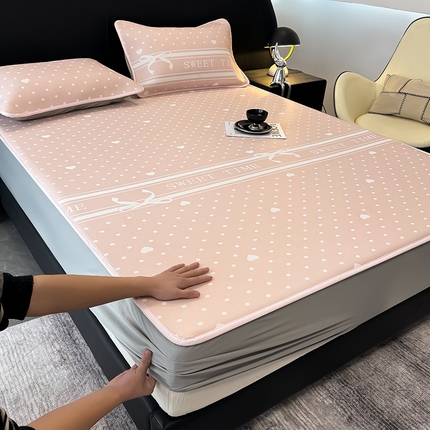 91家纺网 家纺一手货源 找家纺 （总）典曼家纺 2025春夏新款PE凉感提花床席床笠凉席席子